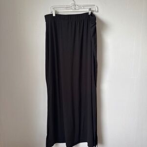Hot topic long black skirt side slits